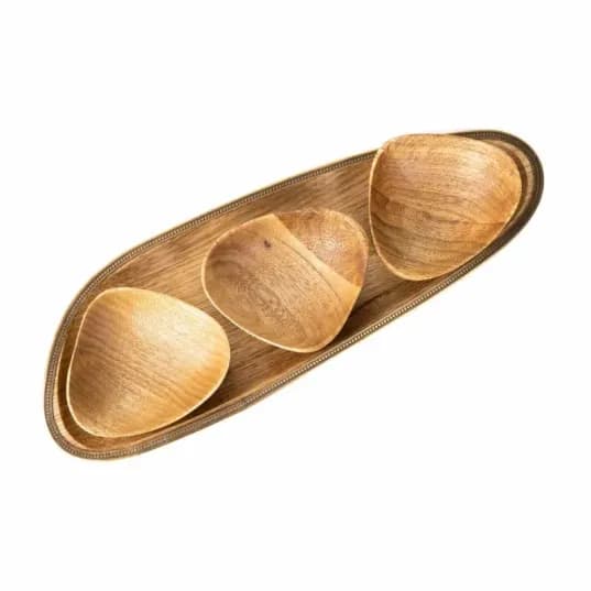اردو خوری گلد کیش مدل گلدن برد کد GK829412 مجموعه 3 عددی به همراه استند