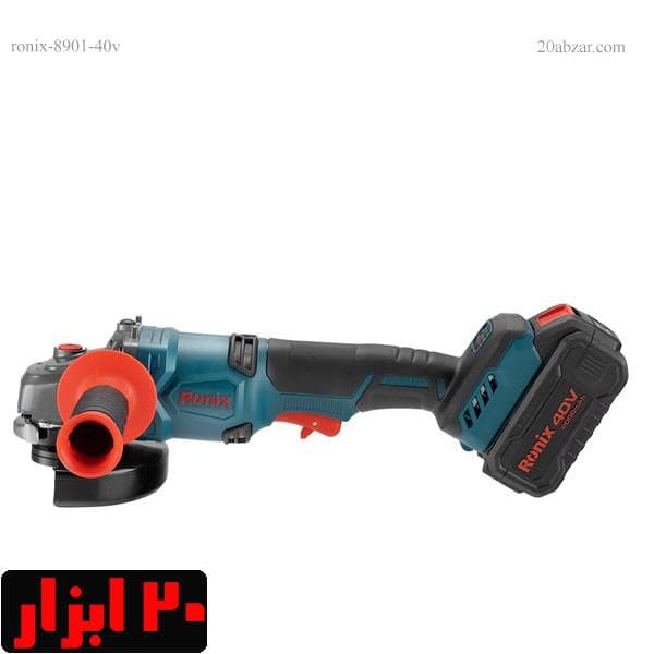 مینی فرز شارژی 40 ولت 125 میلیمتر رونیکس موتور براشلس دیمردار مدل 8901-40v