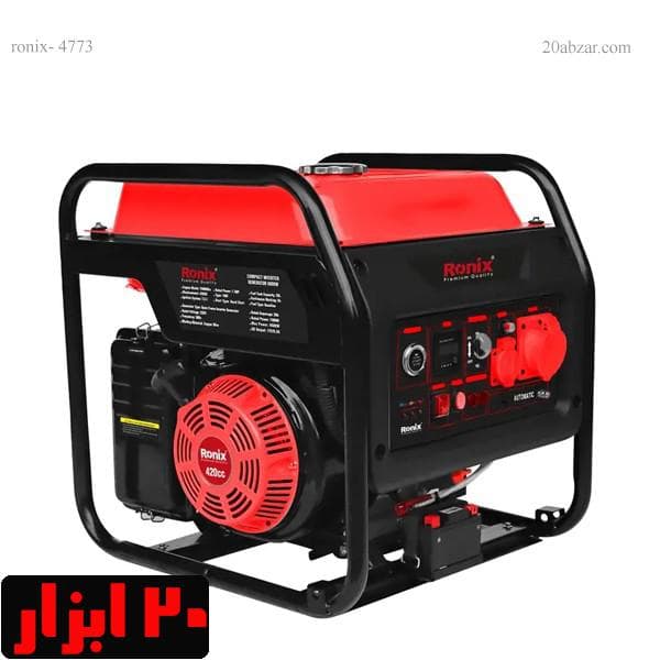 ژنراتور اینورتر کامپکت بنزینی 8000 وات رونیکس مدل RH-4773 — تصویر ۲