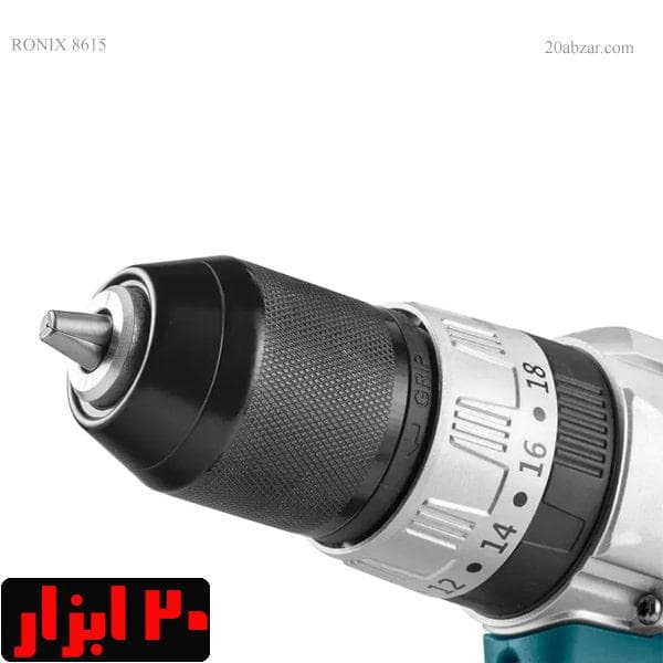 دریل پیچ گوشتی شارژی چکشی دو باتری 16 ولت رونیکس سِری ایران مدل 8615i — تصویر ۵