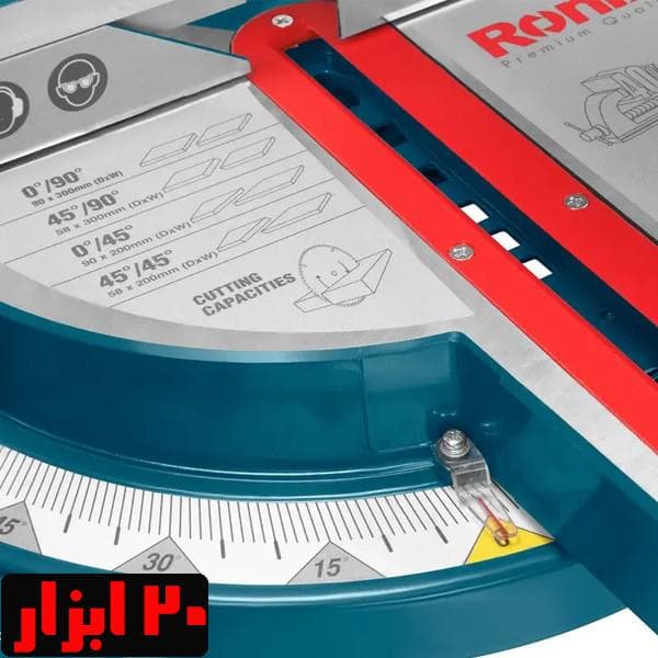فارسی بر کشویی 255 میلیمتری 1800 وات 5200 دور رونیکس مدل 5304 — تصویر ۴