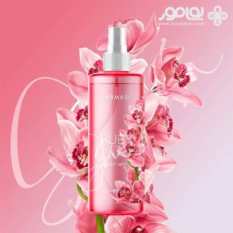 بادی میست فارماسی RUBY SHEER حجم 225 میل — تصویر ۲