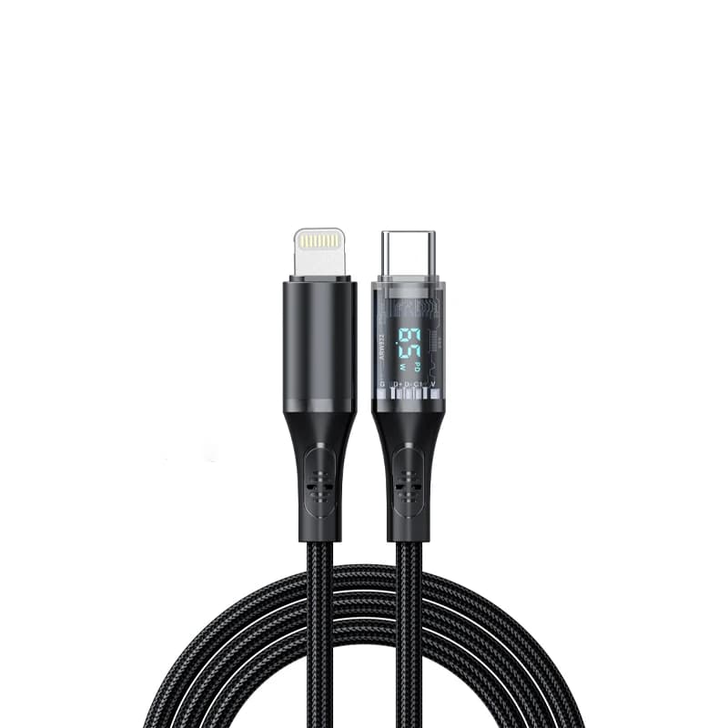 کابل تبدیل USB-C به لایتنینگ هترون مدل HC612IDB طول 1 متر