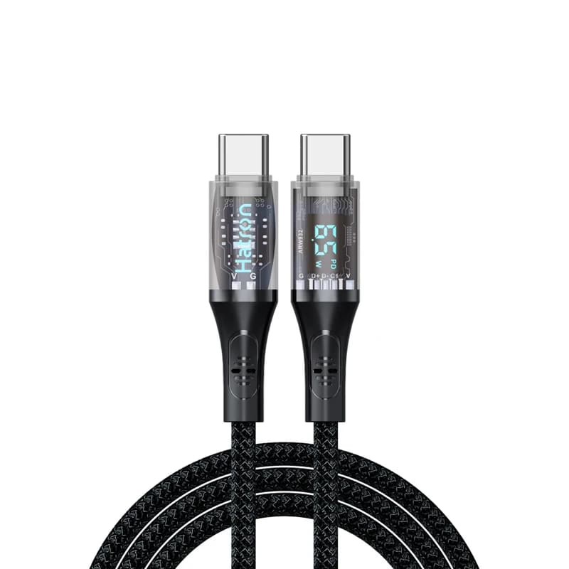کابل تبدیل USB-C هترون مدل HC612DB طول 1 متر