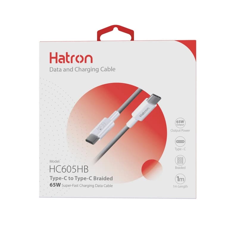 کابل تبدیل USB-C هترون مدل HC605HB طول 1 متر — تصویر ۲