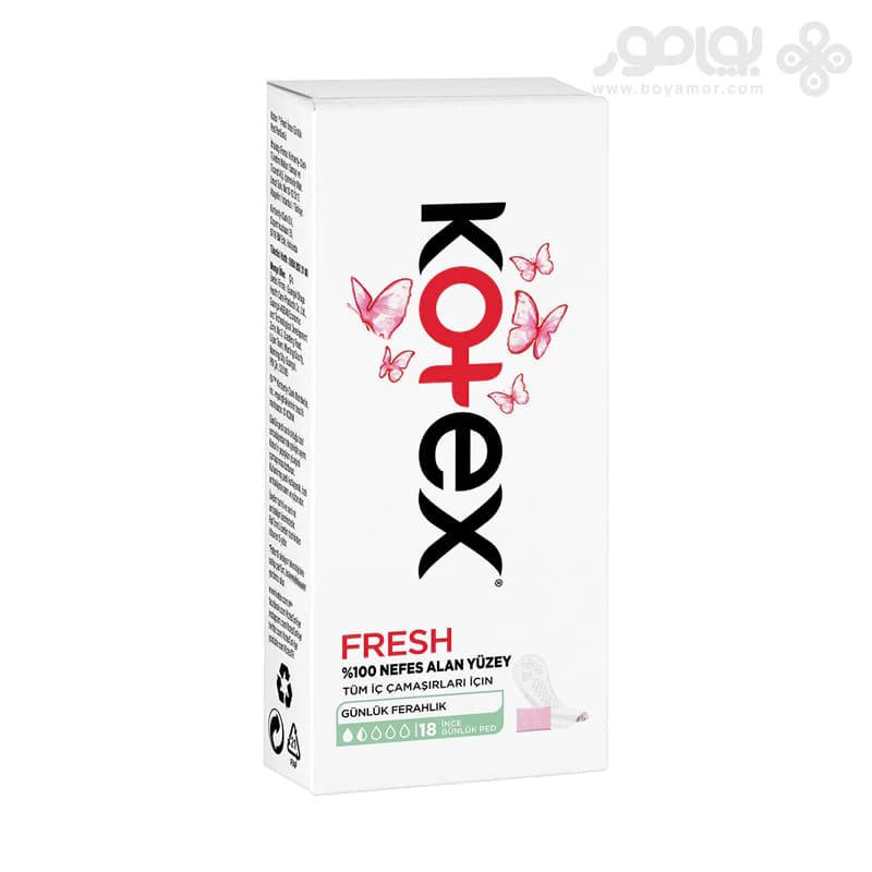 پد روزانه کوتکس مدل FRESH بسته 18 عددی