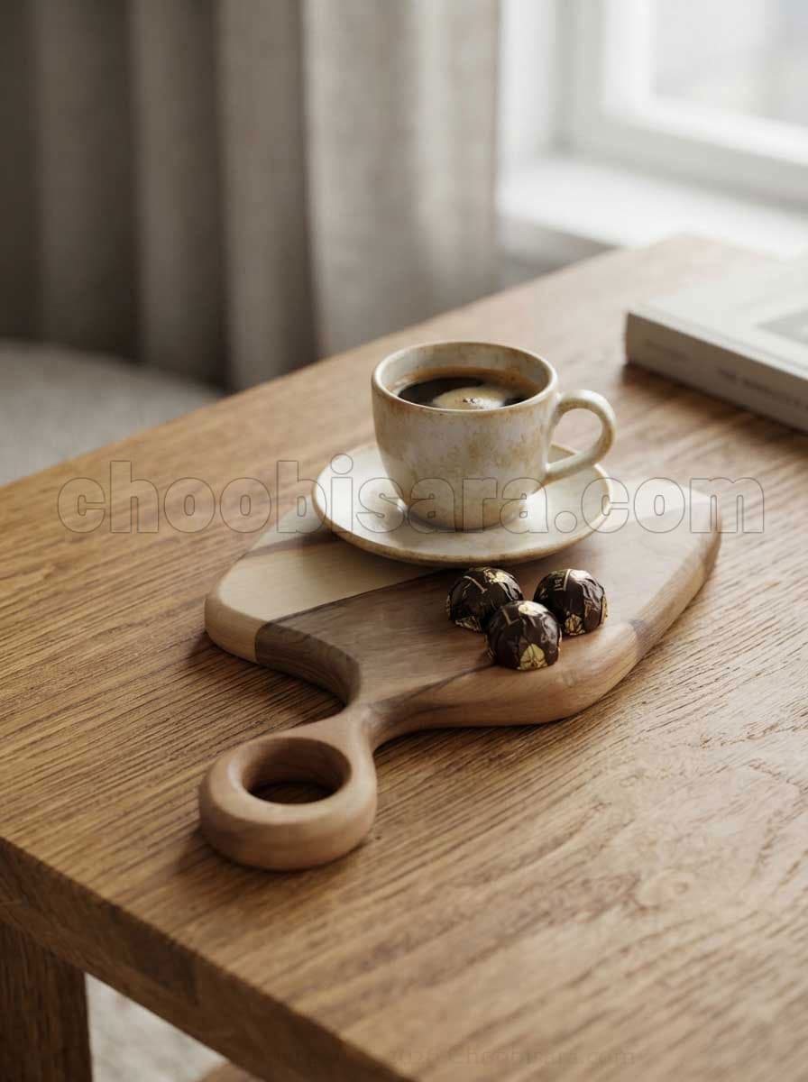 تخته سرو چوبی دسته‌دار کوچک ۲۳ سانتی‌متری کد 401