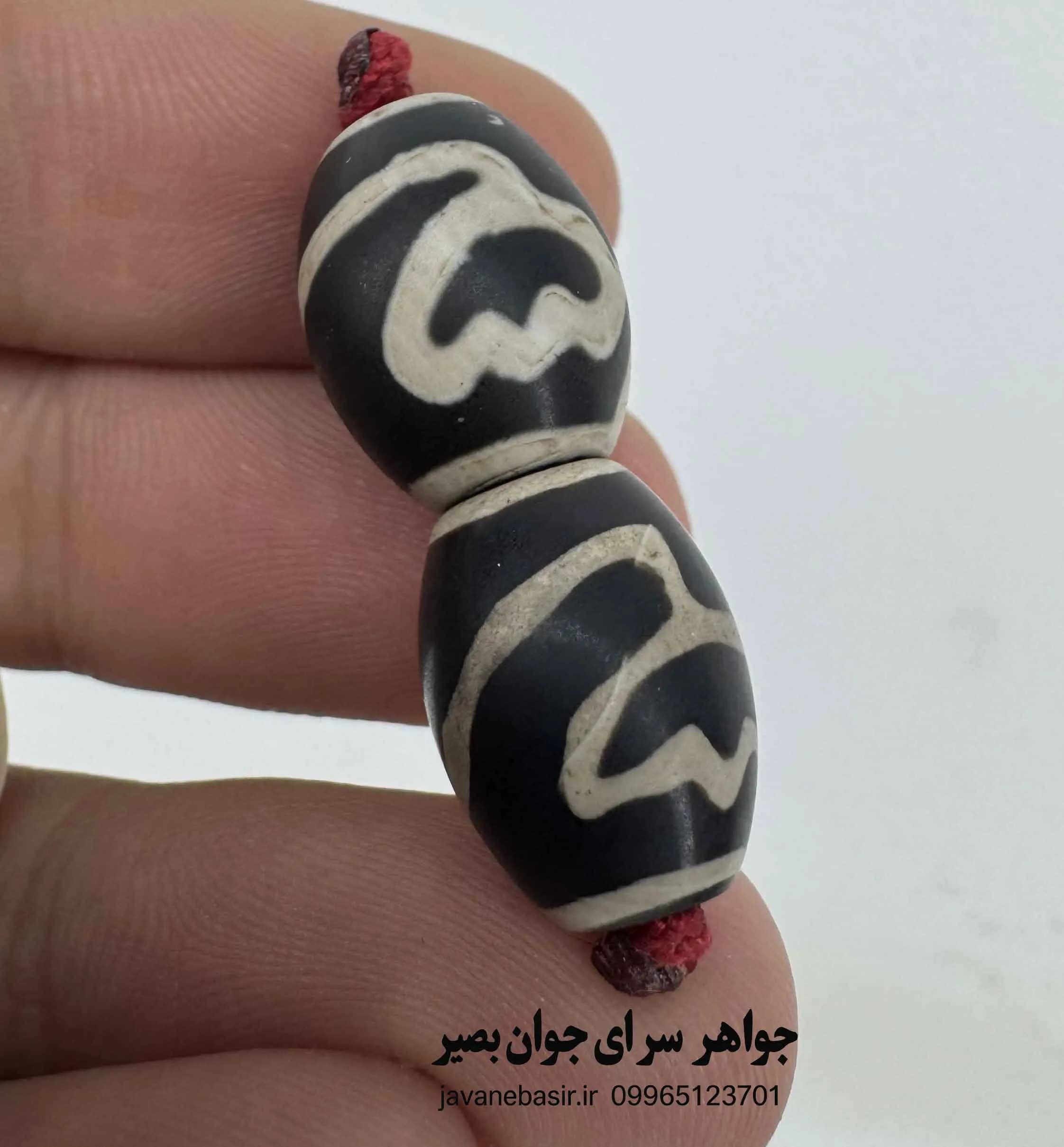 جفت مهره بودایی با نقش برگ؛ نماد حیات، رشد و پیوند با طبیعت