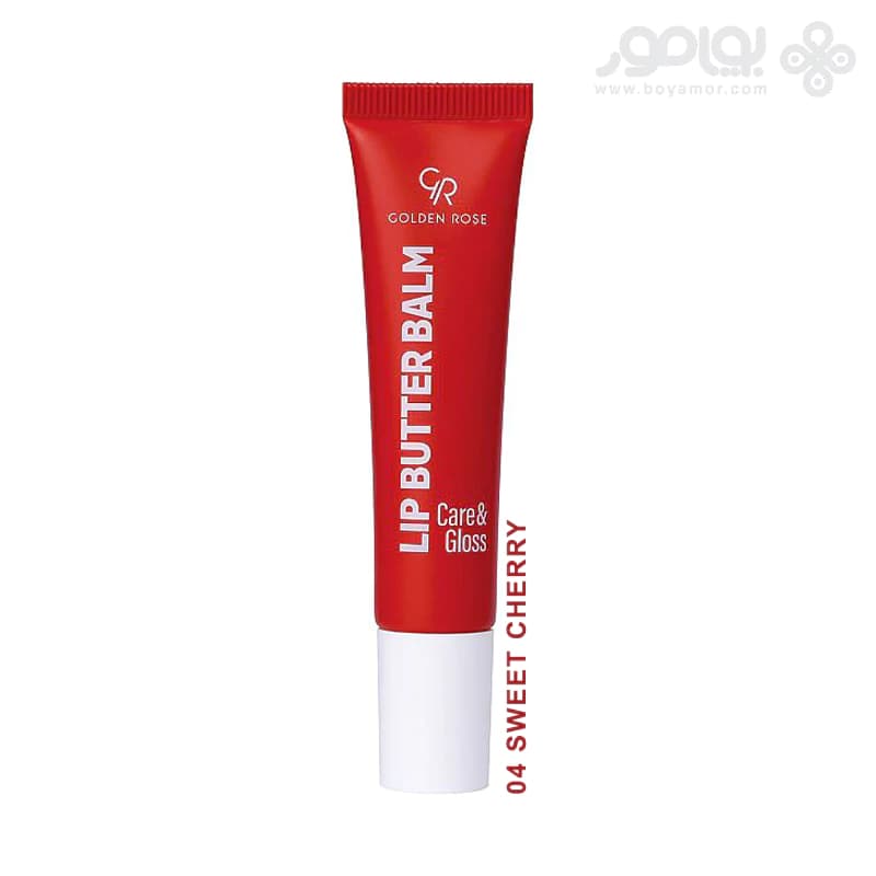 بالم لب تیوبی گلدن رز CARE & GLOSS شماره 04 رنگ SWEET CHERRY