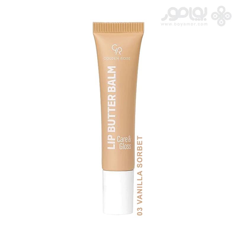 بالم لب تیوبی گلدن رز CARE & GLOSS شماره 03 رنگ VANILLA SORBET