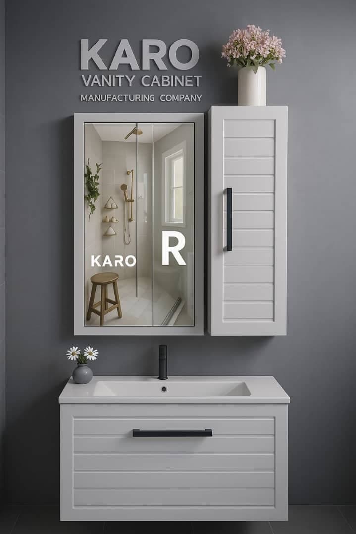 آیینه باکس با روشویی کابینتی کارو مدل R