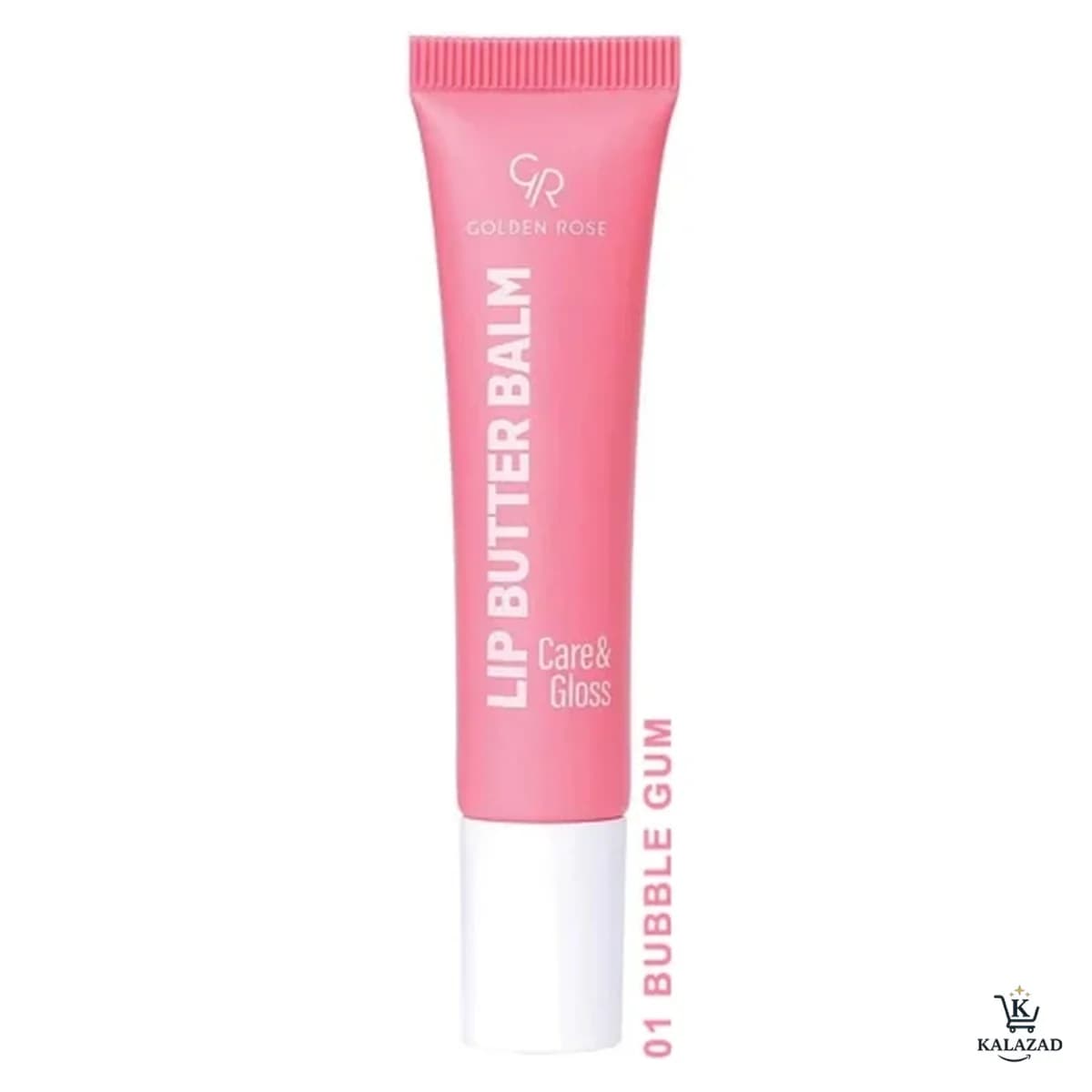 بالم لب تیوبی گلدن رز CARE & GLOSS شماره 01 رنگ BUBBLE GUM — تصویر ۹