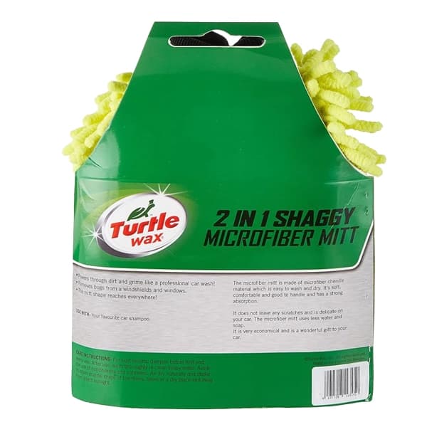 دستکش شستشو مایکروفایبر بدنه خودرو ترتل واکس Turtle Wax Quick & Easy 2 in 1 Shaggy Microfiber Mitt — تصویر ۲