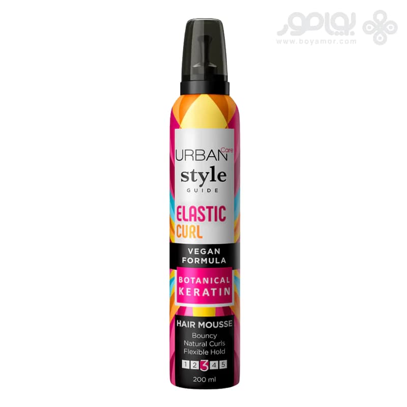 موس حالت دهنده و نگهدارنده موی فر اربن کر ELASTIC HAIR حجم 200 میل