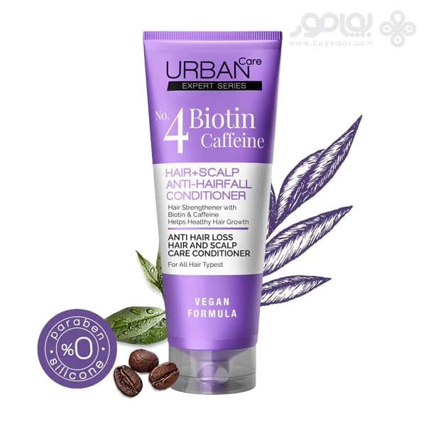 نرم کننده ضد ریزش شماره 4 اربن کر ANTI-HAIRFALL حاوی کافئین و بیوتین — تصویر ۲