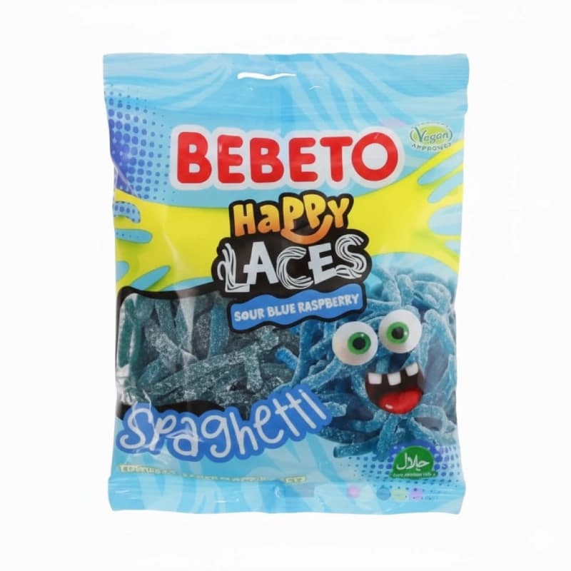 پاستیل اسپاگتی ترش رزبری ببتو ۸۰ گرمی Bebeto spaghetti