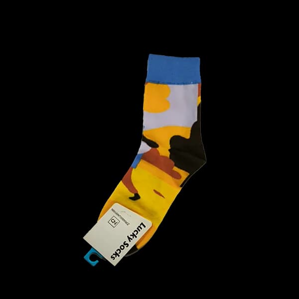 جوراب فانتزی نیم ساق طرح طبیعت lucky socks