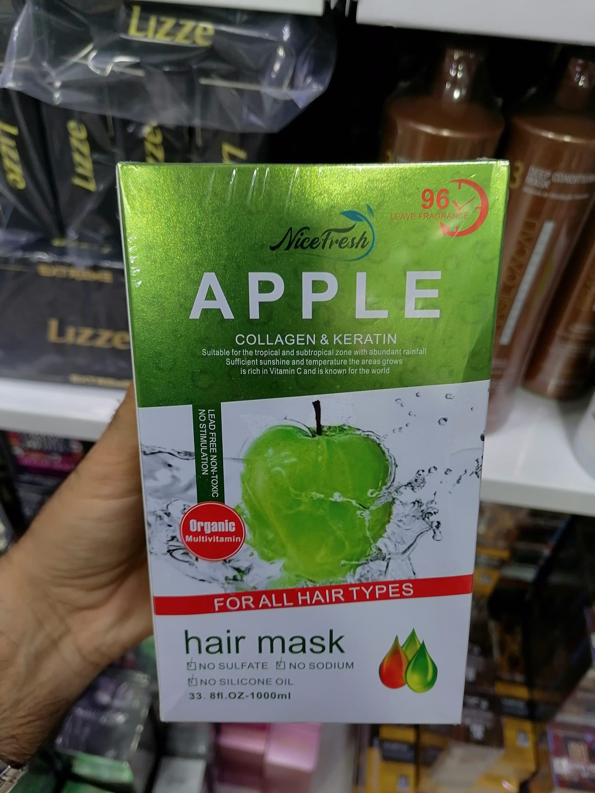 ماسک مو سیب کلاژن و کراتین نایس فرش NiceFresh Apple – ۱۰۰۰ میلی‌لیتر **اورجینال (عمده و تک) — تصویر ۵