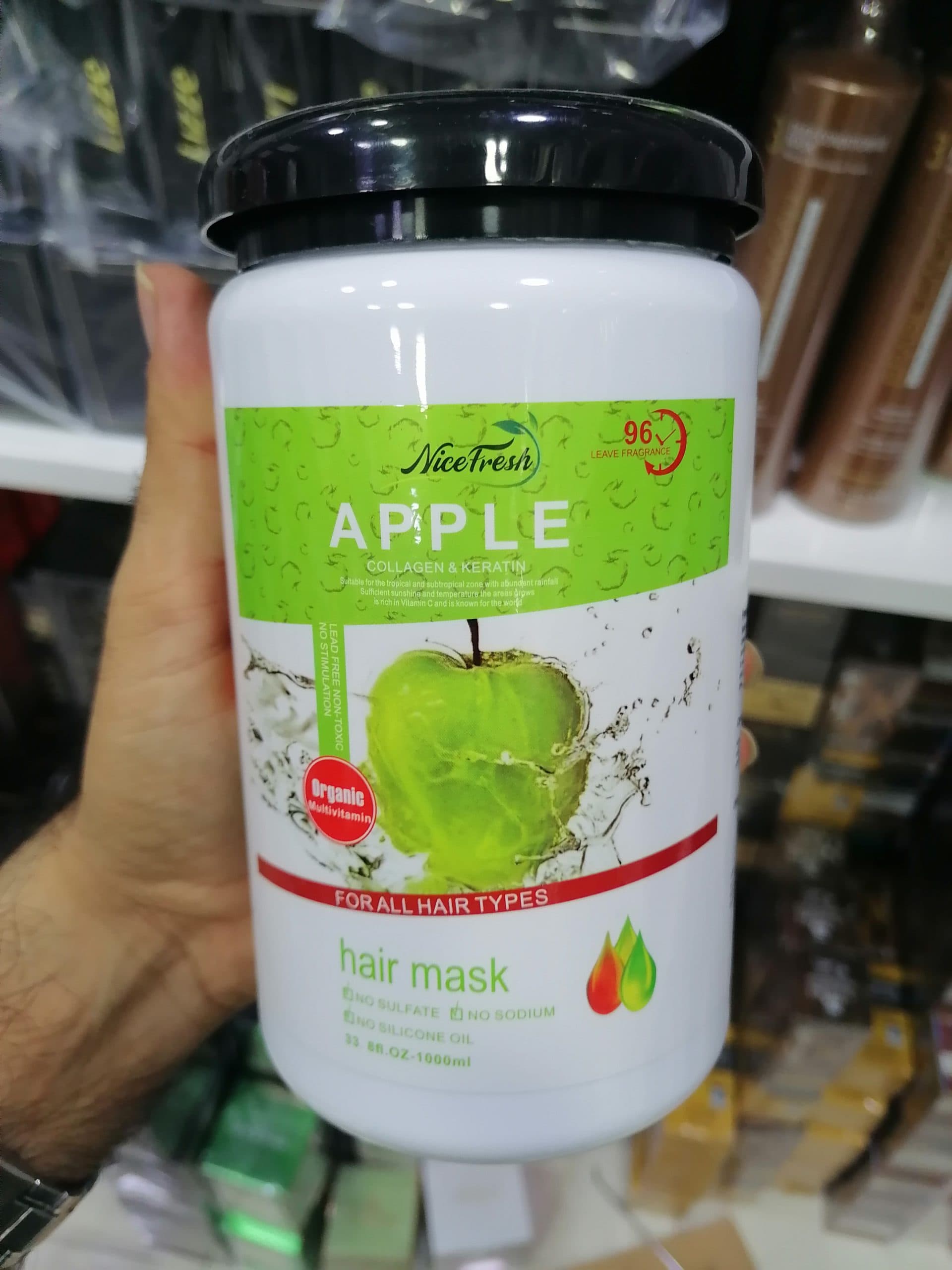 ماسک مو سیب کلاژن و کراتین نایس فرش NiceFresh Apple – ۱۰۰۰ میلی‌لیتر **اورجینال (عمده و تک)