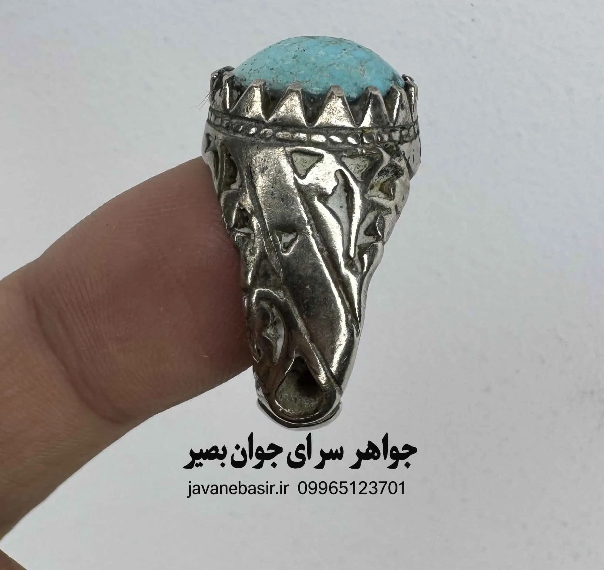 انگشتر فیروزه سلطنتی نیشابور | حس اطمینان و آرامش پایدار — تصویر ۲