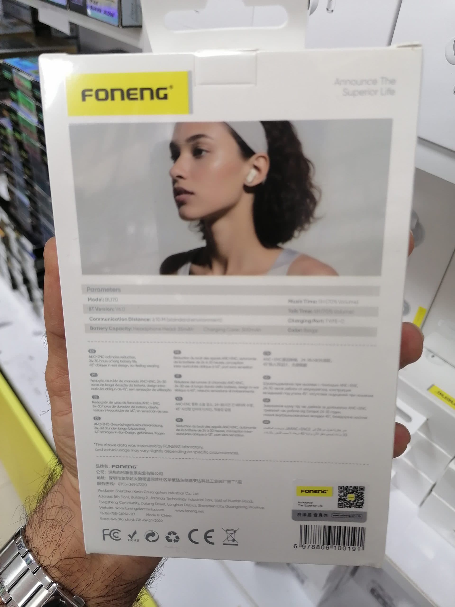 ایرپاد و هندزفری بلوتوثی برند FONENG مدل BL170 (عمده و تک) — تصویر ۲