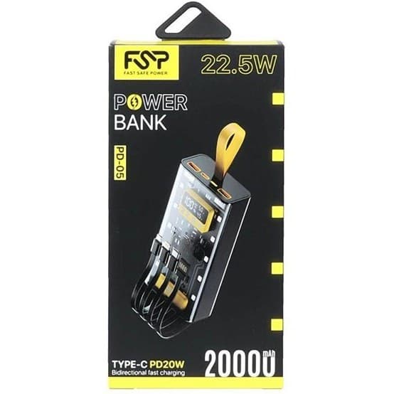 پاور بانک FSP مدل PD-05 ظرفیت ۲۰۰۰۰ میلی آمپر — تصویر ۲