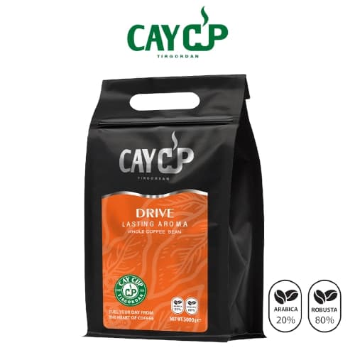 دانه قهوه 80% روبوستا 20% عربیکا درایو کای کاپ 5 کیلوگرم