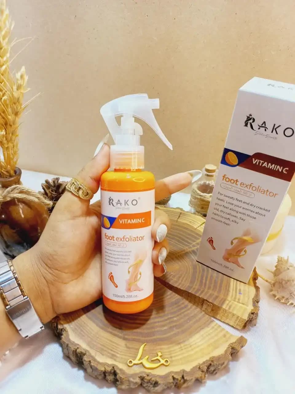 اسپری رفع ترک و خشکی پا و بدن قوی ویتامین سی VITAMIN C راکو RAKO