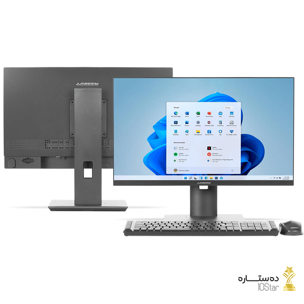 کامپیوتر همه کاره (All In One) 23.8 اینچ گرین مدل GT624-I38S i3-12100/8GBDDR4/512GBSSD/UHD Graphics 730 — تصویر ۳