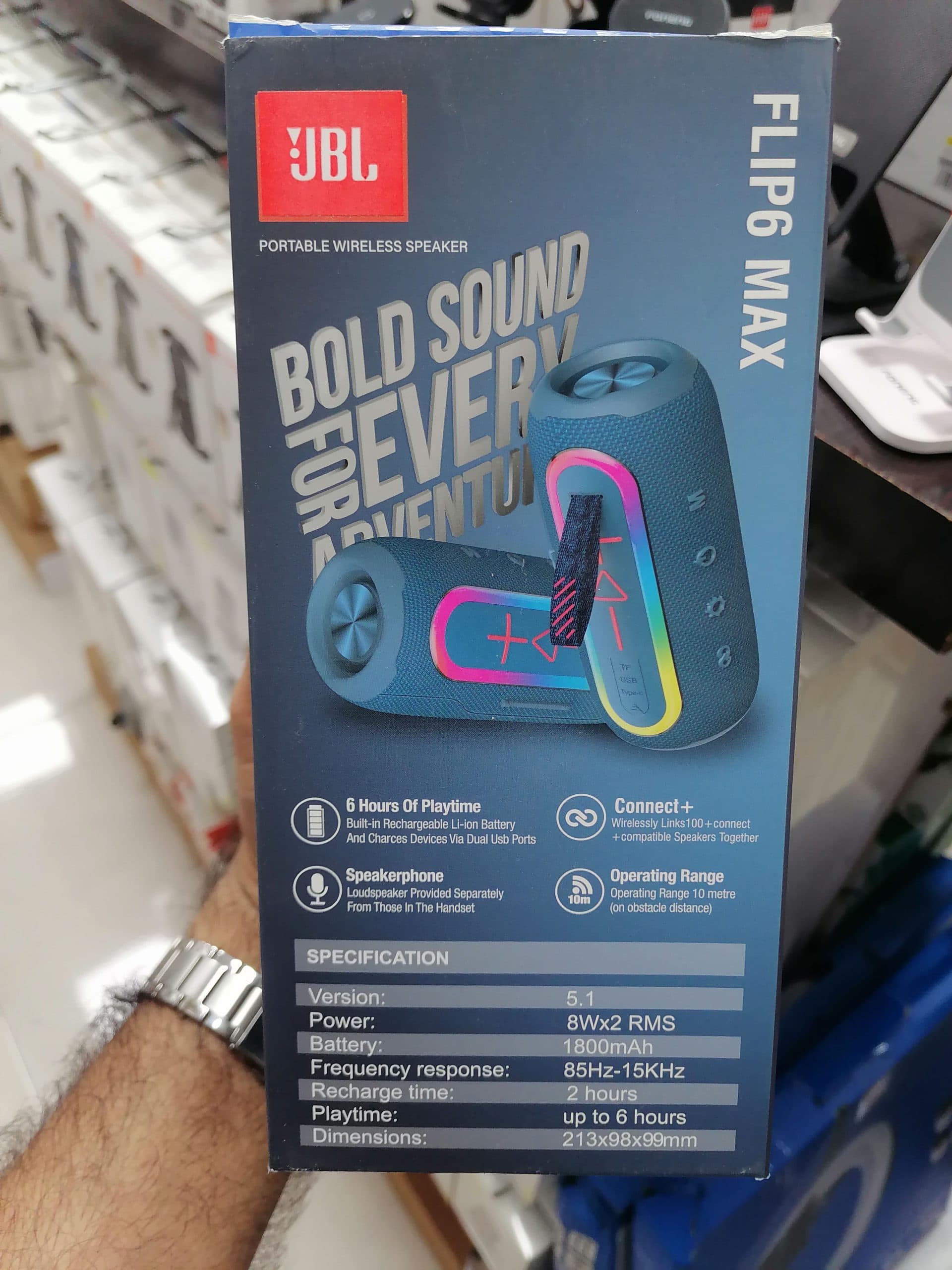 اسپیکر بلوتوثی قابل حمل برند JBL مدل FLIP6 MAX کیفیت عالی(عمده و تک) — تصویر ۳
