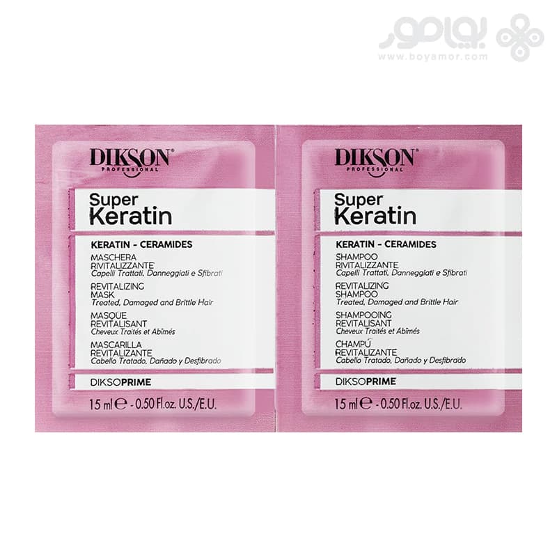 شامپو و ماسک مو ساشه ای دیکسون پرایم SUPER KERATIN