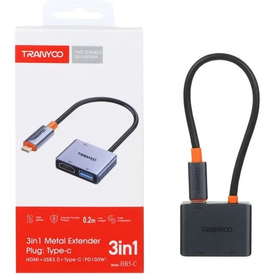هاب 3 پورت Type-C ترانیو مدل HB5-C — تصویر ۲
