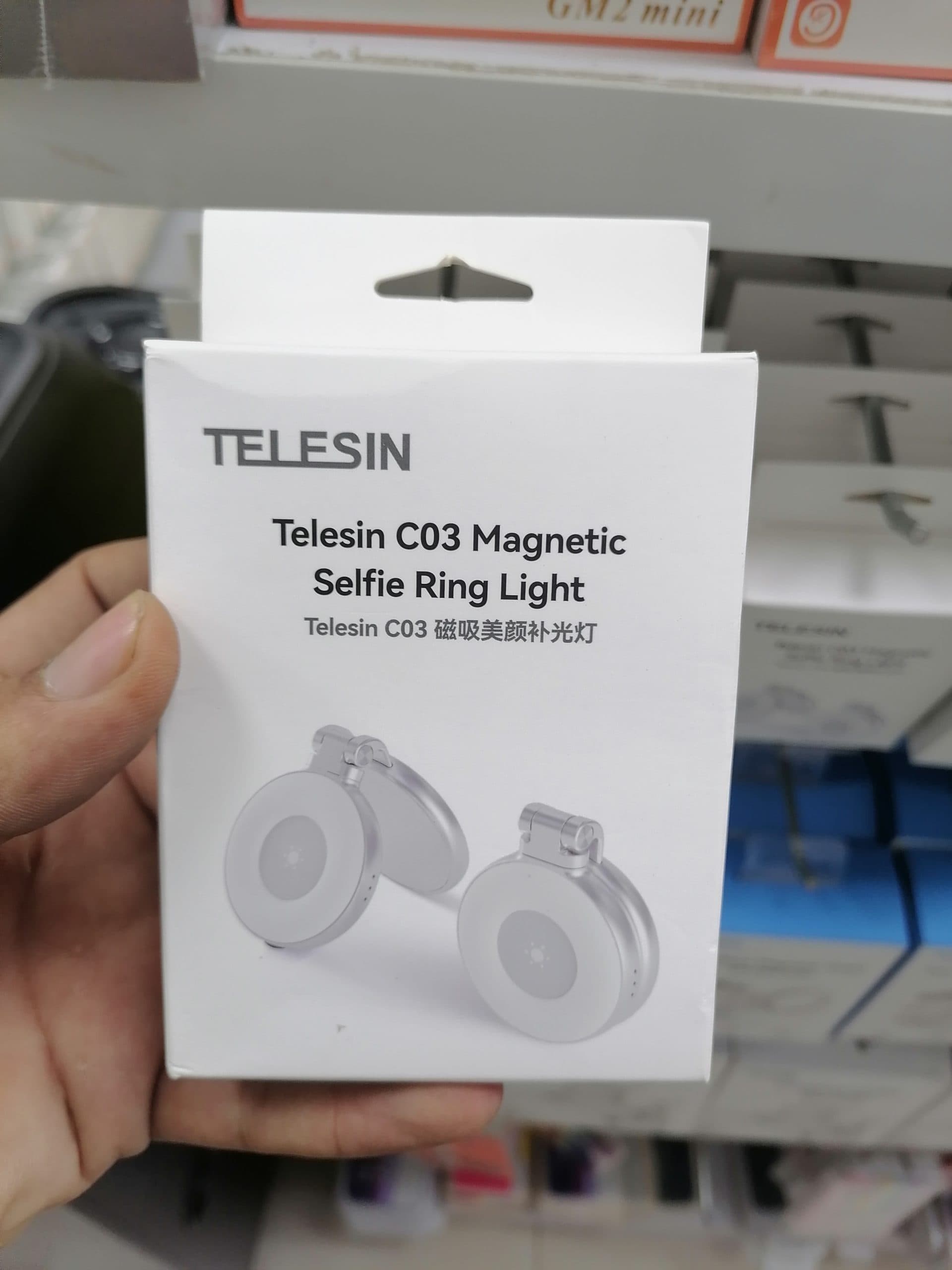 رینگ لایت سلفی مگنتی برند تلسین TELESIN مدل S5-BGD-01 اورجینال (عمده و تک)
