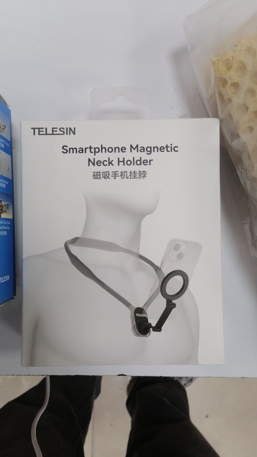 هولدر گردنی مگنتی هوشمند موبایل برند TELESIN مدل MNM-001 اورجینال (عمده و تک)