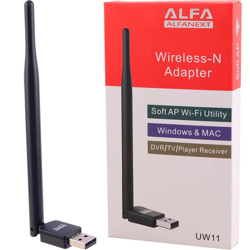کارت شبکه بی سیم آنتن دار Alfa UW11 150Mbps — تصویر ۸