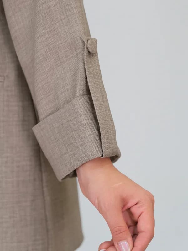 کت یقه دلبری گابردین کج راه مدل 10504 — تصویر ۲