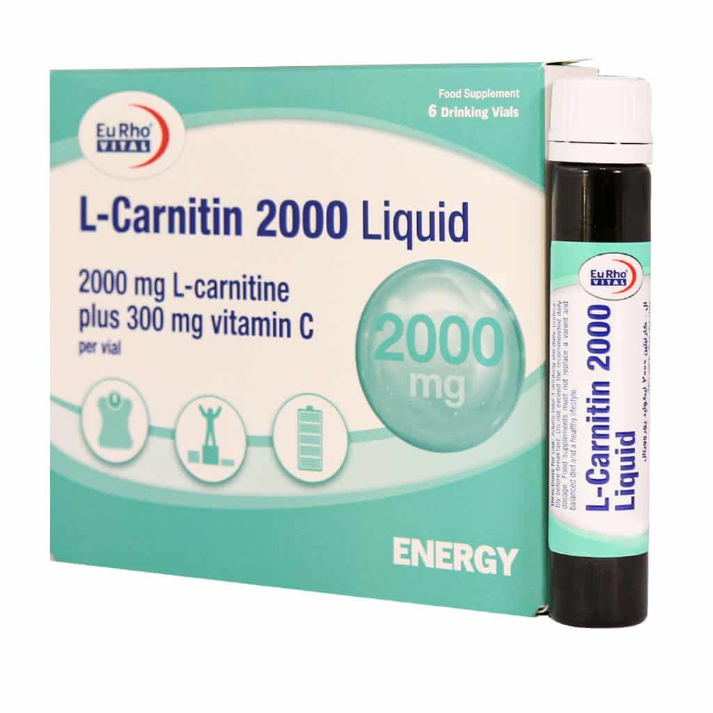 ویال ال کارنیتین 2000 میلی گرم یوروویتال 6 عددی — تصویر ۳