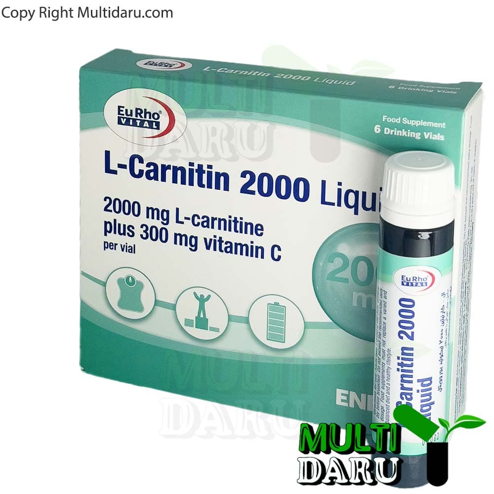 ویال ال کارنیتین 2000 میلی گرم یوروویتال 6 عددی — تصویر ۴
