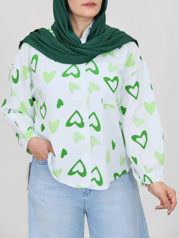 ست سه تیکه سبز سفید نیلا