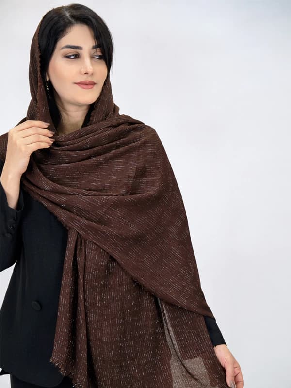 شال برشکا لمه دار ساده مدل 3051 — تصویر ۴