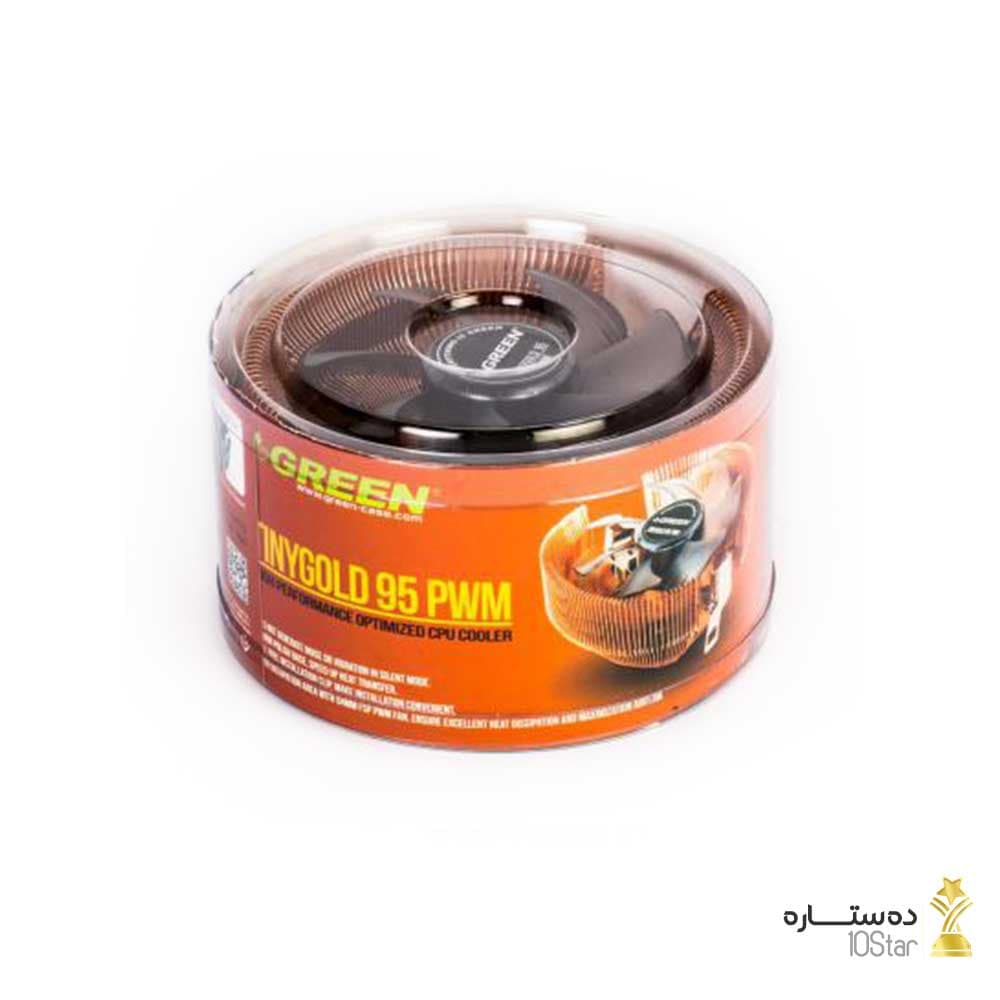 خنک کننده بادی پردازنده گرین TINYGOLD 95-PWM ا CPU Cooler GREEN TINYGOLD 95-PWM — تصویر ۲
