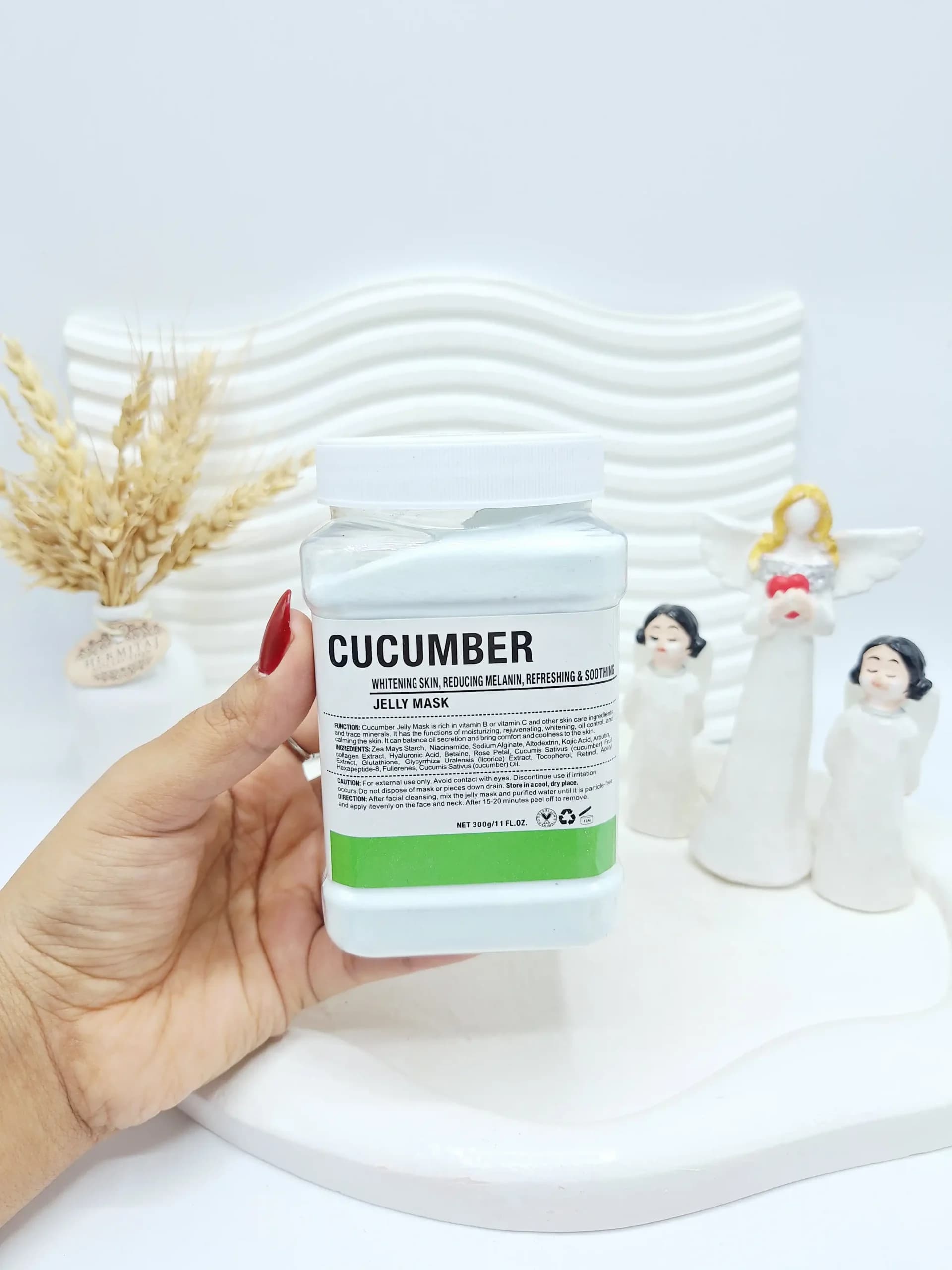 ماسک هیدروژلی خیار CUCUMBER دکتر مینایر 300 گرم | آبرسان و ضد التهاب پوست