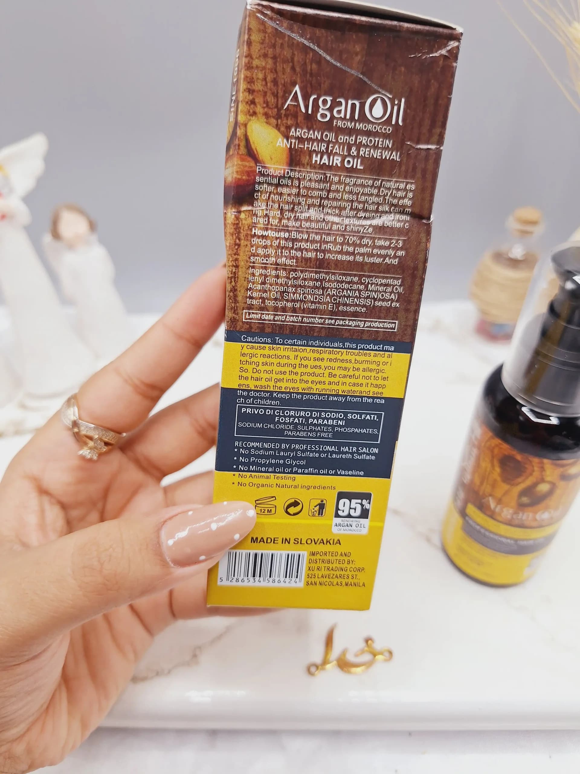 روغن مو آرگان تغذیه کننده مراکشی ساخت اسلواکی لایتنس 100میل — تصویر ۲