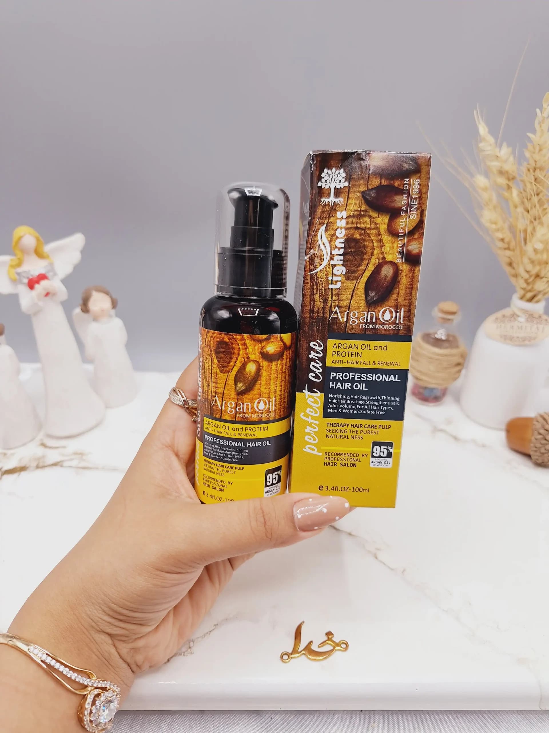 روغن مو آرگان تغذیه کننده مراکشی ساخت اسلواکی لایتنس 100میل