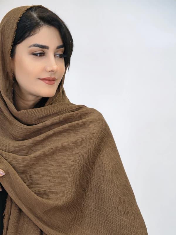 شال پلیسه برشکا ساده مدل 3026 — تصویر ۶