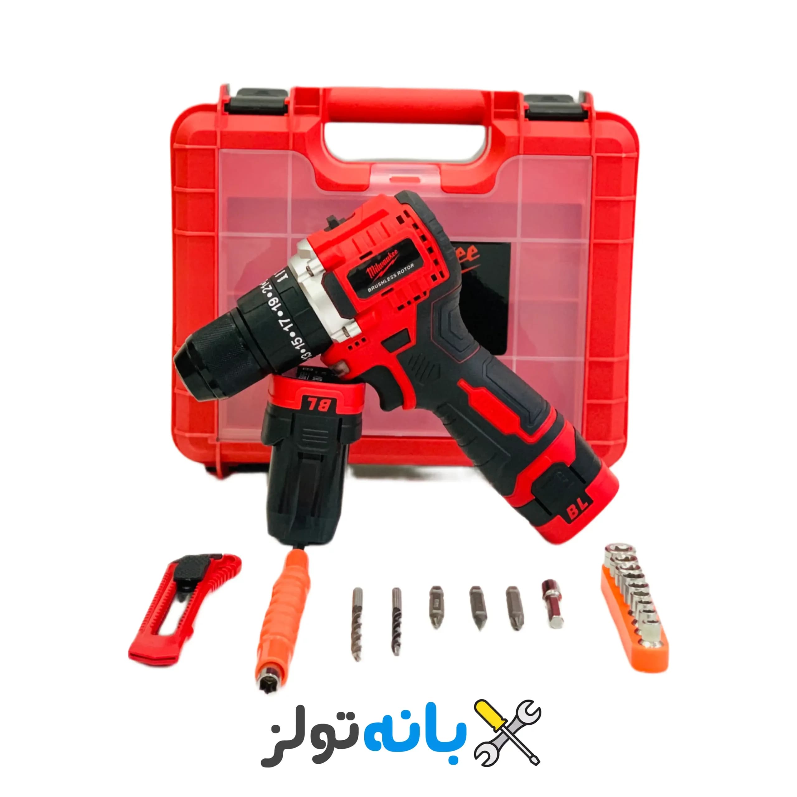 دریل شارژی موتور براشلس طرح میلواکی cd1002