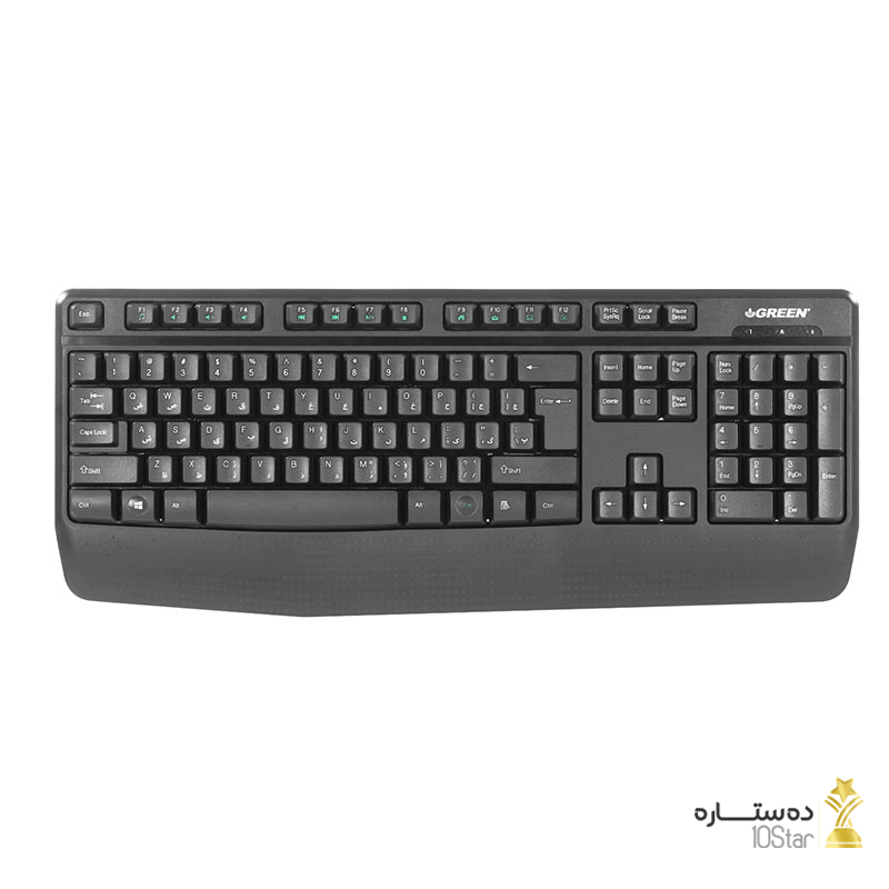کیبورد گرین مدل Green GK-306W با حروف فارسی — تصویر ۲