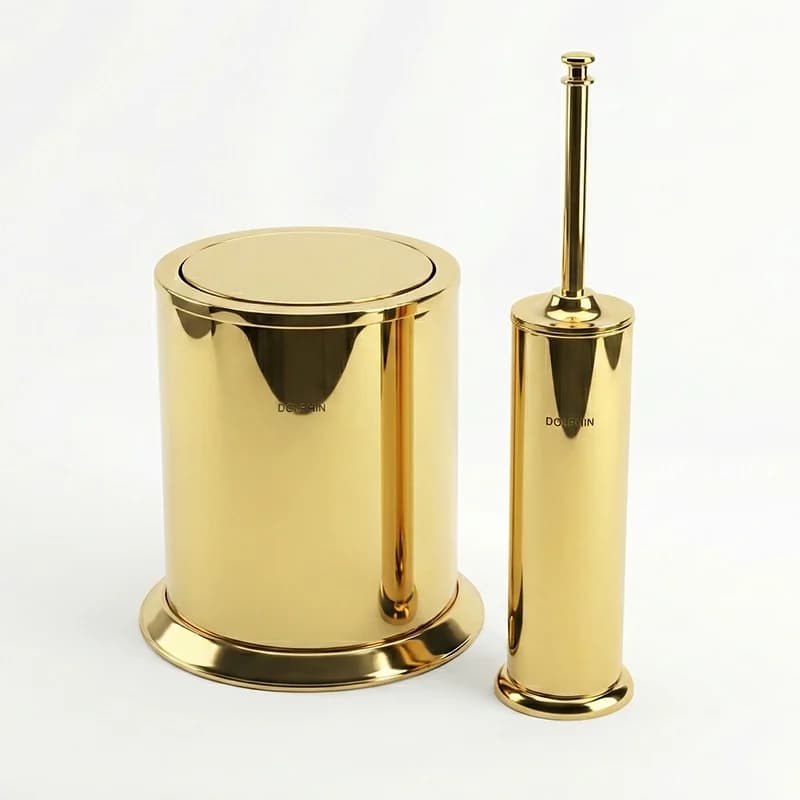ست سرویس بهداشتی 5 تکه دلفین مدل KH-brass-05-nw — تصویر ۵