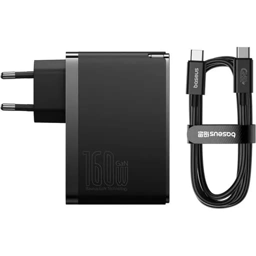 شارژر دیواری 160 وات باسئوس مدل Baseus GaN5 Pro به همراه کابل USB-C با گارانتی 24 ماهه شرکتی — تصویر ۸