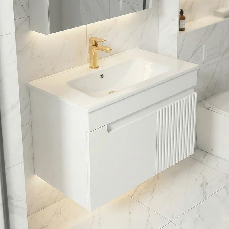 ست کابینت و روشویی دیواری دلفین مدل Flat-6040 | سفید | گارانتی اصالت و سلامت فیزیکی کالا — تصویر ۵
